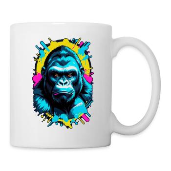 Gorilla with Gold Chain - Mug - white - Right