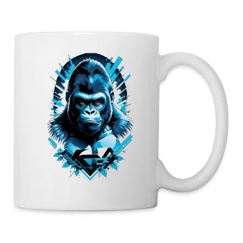 Gorilla with Gold Chain - Mug - white - Right