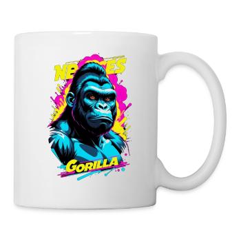 Gorilla with Gold Chain - Mug - white - Right