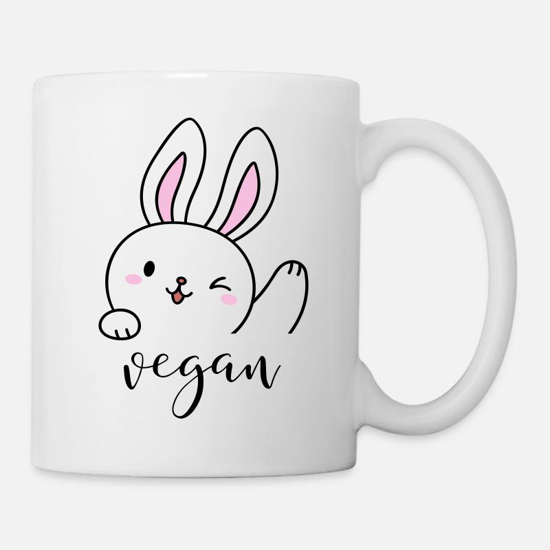 Lapin mignon vegan - Mug blanc - blanc