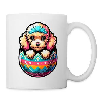 Easter Egg Easter Egg Dog Poodle Hatches From The Egg - Mug - white - Right