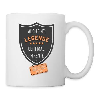 Herren Rente Abschied | Eine Legende Geht In Rente - Tasse - Weiß - Rechts