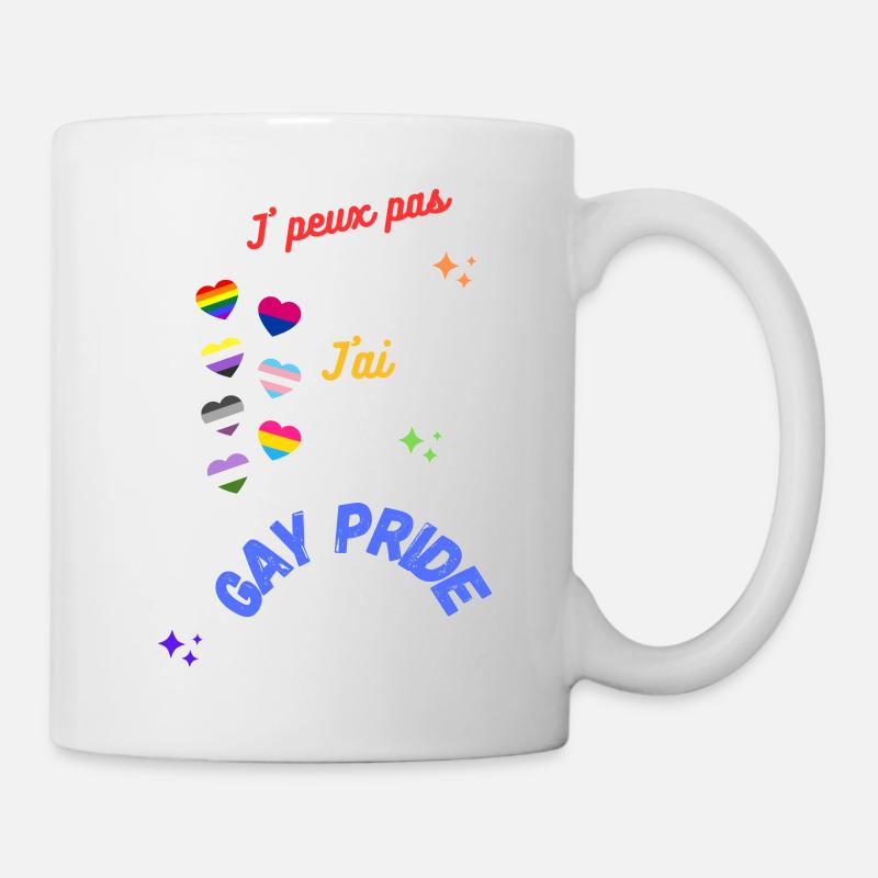 j'peux pas j'ai gay pride - Mug blanc - blanc