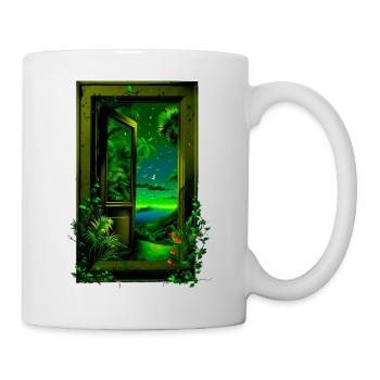 Tür ins Paradies - Tasse - Weiß - Rechts