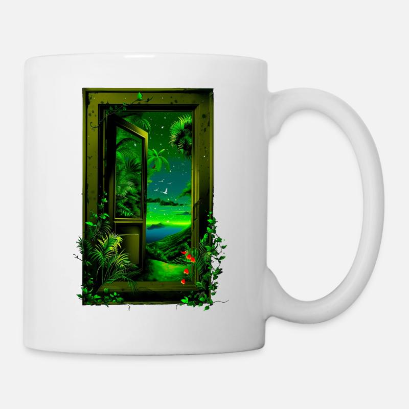 Tür ins Paradies - Tasse - Weiß