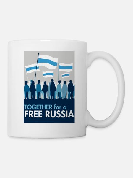 Together for free Russia - Mug - white
