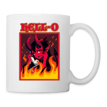Hell-o Frauen Hallo Ich Bin Ein Extrovertierter Lustig - Tasse - Weiß - Rechts