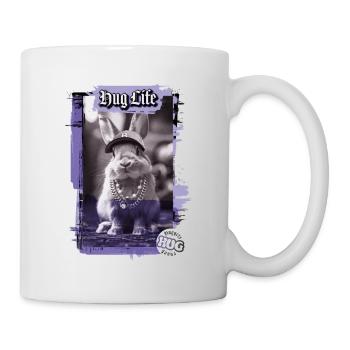 Hip Hop Bunny with Gold Chain - Mug - white - Right