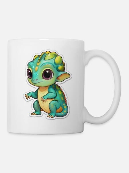 Süßes Chamäleon - Tasse - Weiß