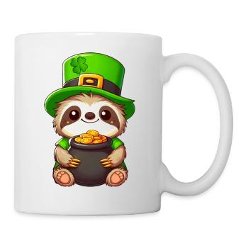 Paresseux doré de la Saint-Patrick - Mug blanc - blanc - Droite