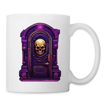 Door Knocker / Skull / Bell / Antique / Old - Mug - white - Right