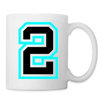 Symbole à 2 chiffres - Mug blanc - blanc - Droite