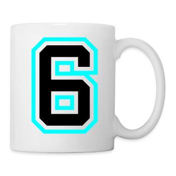 Symbole à 6 chiffres - Mug blanc - blanc - Droite