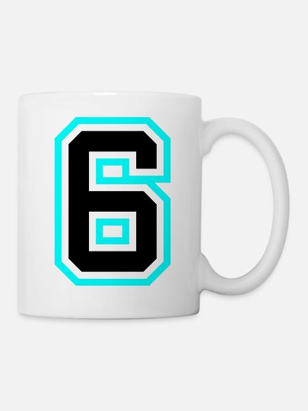 Symbole à 6 chiffres - Mug blanc - blanc
