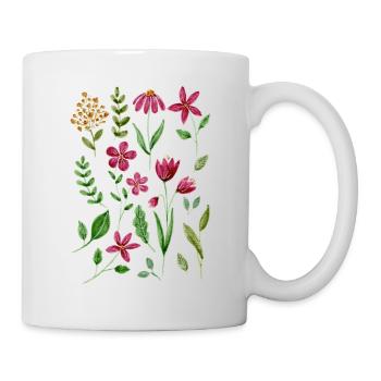 Floral Pattern Floral Pink Green - Mug - white - Right