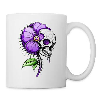 Crâne violet // Crâne Violet // violet FS0144 - Mug blanc - blanc - Droite