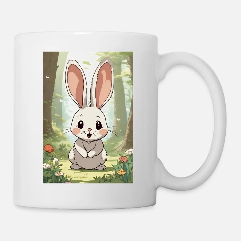 Cartoon Hase - Tasse - Weiß