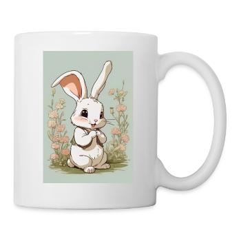 Cartoon Hase II - Tasse - Weiß - Rechts