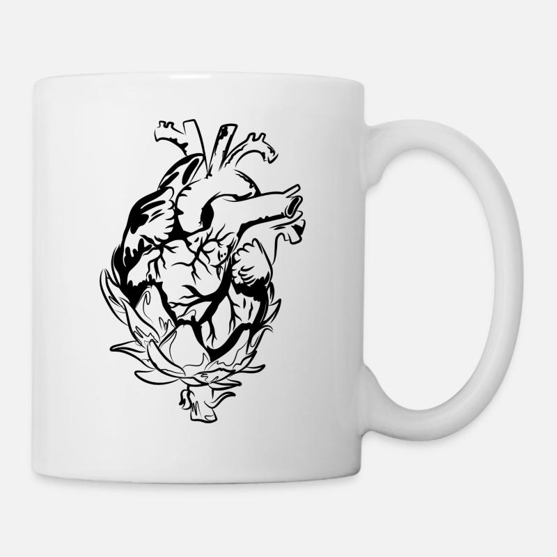 Artischockenherz - Tasse - Weiß
