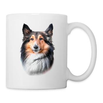 Shetland Dog Head - Mug - white - Right