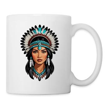 Indian- Native American - USA - Mug - white - Right