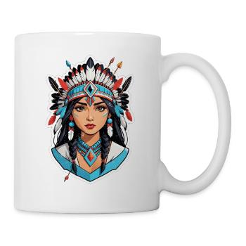 Indian- Native American - USA - Mug - white - Right