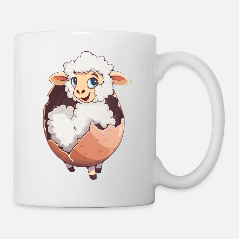 L’agneau sucré éclot de l’œuf - Mug blanc - blanc