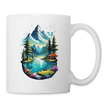 Mountain Nature Hiking Climbing Lake - Mug - white - Right