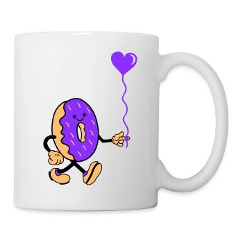 donut comic herz - Tasse - Weiß - Rechts