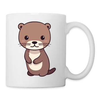 Loutre - Mug blanc - blanc - Droite