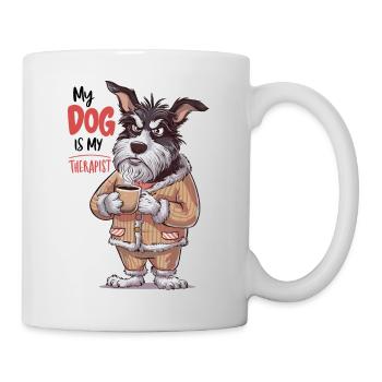 Mein Hund ist mein Therapeut Tierliebhaber - Tasse - Weiß - Rechts