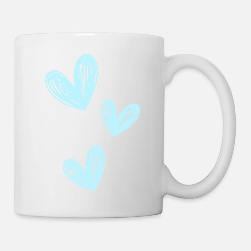 Love blue - Tasse - Weiß