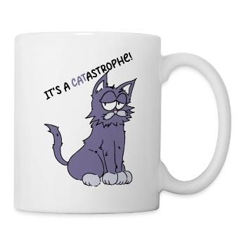 Drôle de dicton : C’est une catastophe - Mug blanc - blanc - Droite