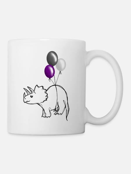 Pridosaurier-Dinosaurier-Ass - Tasse - Weiß