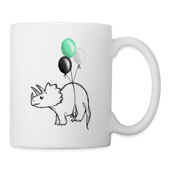Pridosaurier Dinosaurier Aromantisch - Tasse - Weiß - Rechts