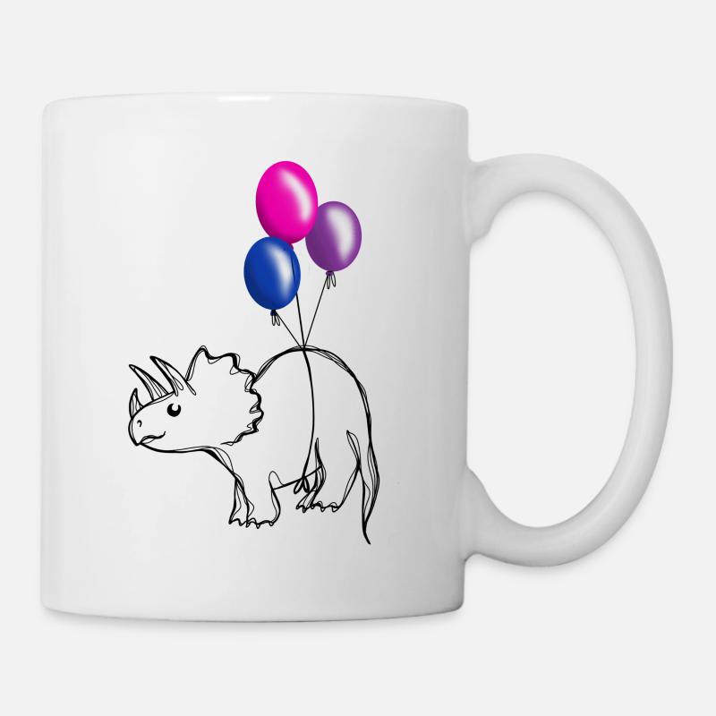Pridosaure Dinosaure Bi - Mug blanc - blanc