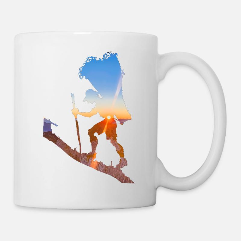 Mann mit Heukorb - Tasse - Weiß