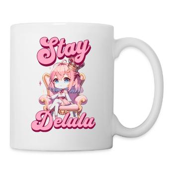 Stay Delulu Pink Anime Girl - Mug - white - Right