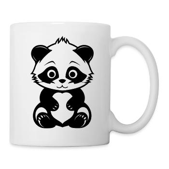 Kleiner Panda - Tasse - Weiß - Rechts