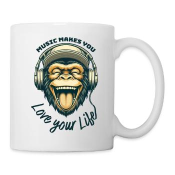 la musique vous fait aimer votre vie - Mug blanc - blanc - Droite