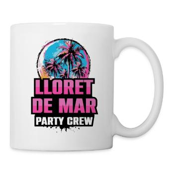 Lloret De Mar Party Crew Urlaub Spruch - Tasse - Weiß - Rechts