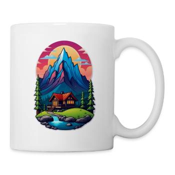 Berg Natur Wandern Klettern See - Tasse - Weiß - Rechts
