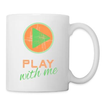 Play with me - orange/vert - Mug blanc - blanc - Droite