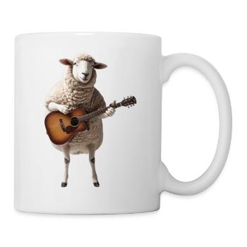 mouton brebie guitare - Mug blanc - blanc - Droite