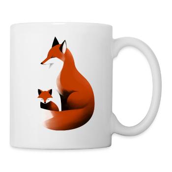 Little fox family - Mug - white - Right