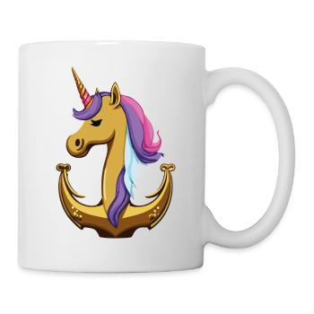 einhorn anker - Tasse - Weiß - Rechts
