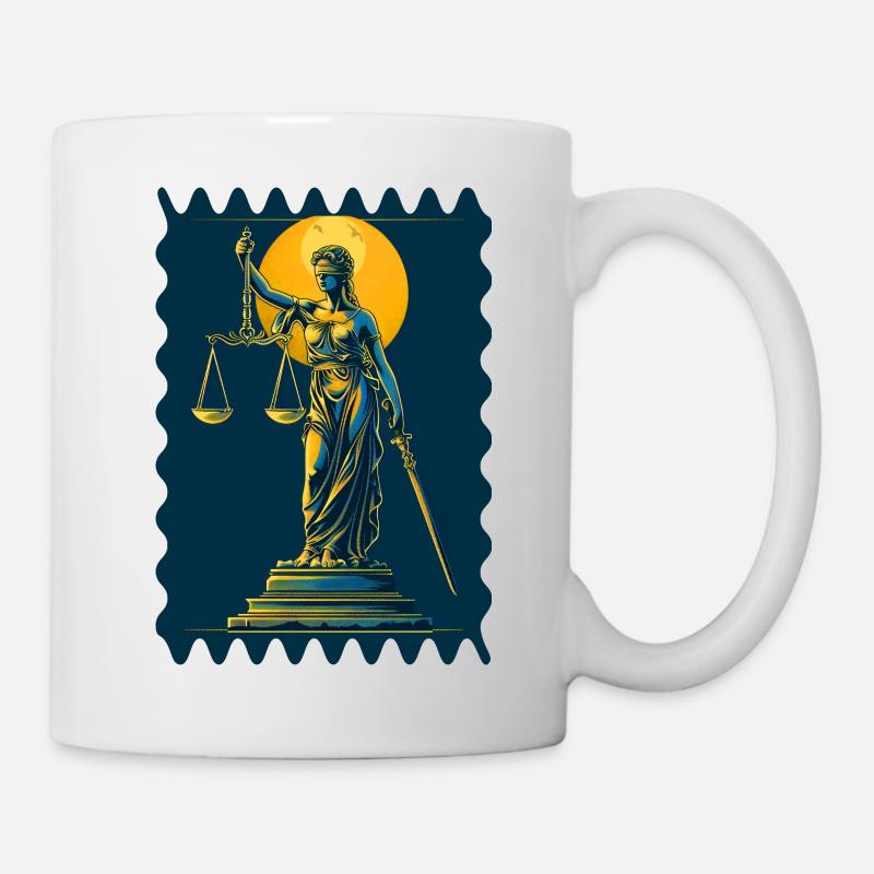 La justice dans le nom - Mug blanc - blanc