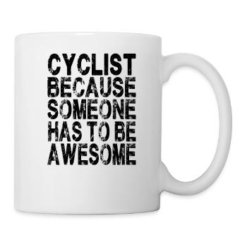 Cycliste parce que quelqu’un doit être génial - Mug blanc - blanc - Droite