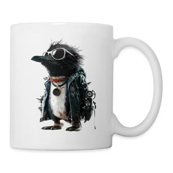 Pinguin Punk - Tasse - Weiß - Rechts