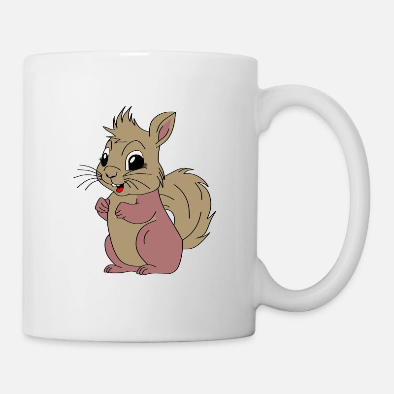 Kleines Eichhörnchen - Tasse - Weiß